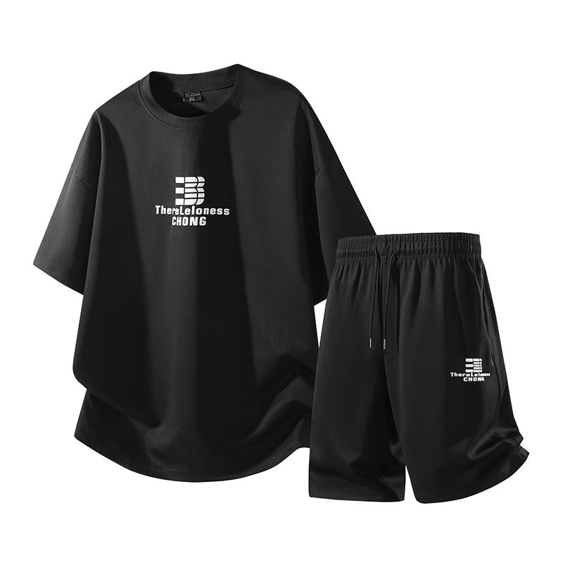 Men's Short Sleeved Set Versatile Casual Sports Two-piece Set