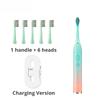 Electric Sonic Toothbrush Rechargeable Waterproof Electronic USB Charge Whitening Tooth Brushes Replacement Heads Adult