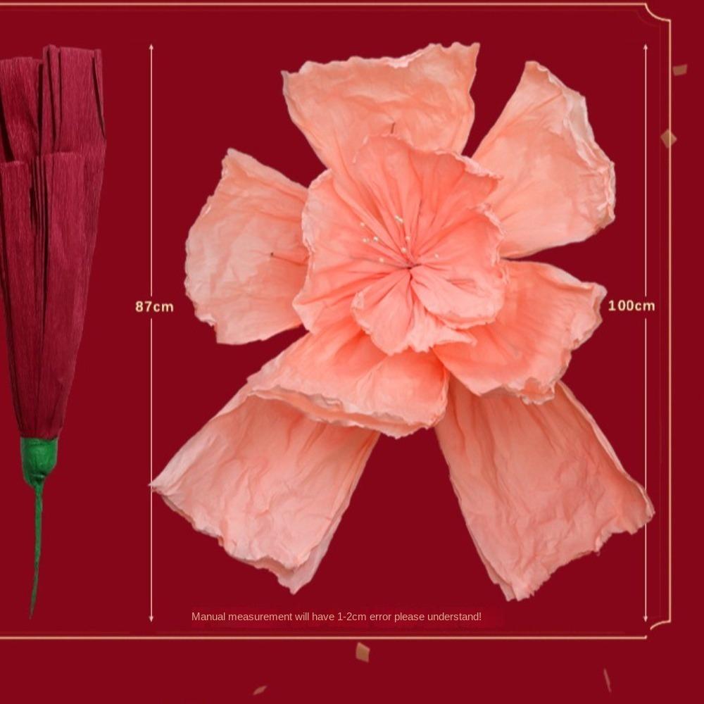 Large-scale Oversized Paper Kite Flower 3D Wrinkled Paper Flower Large Scale Event
