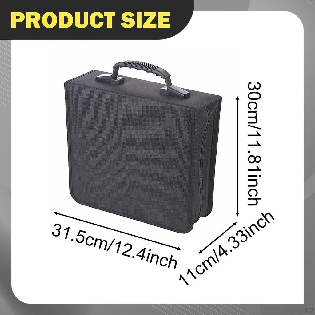 CD Case Holder Versatile Dustproof, Portable, Oxford Cloth, 320 Large Capacity DVD Binder Storage