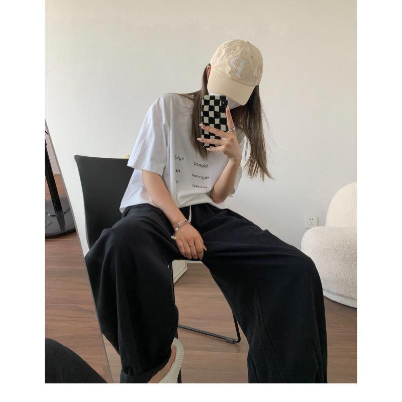 Новинка ранней осени Японские рабочие брюки для женщин с высокой талией, стройнящие, свободные, расслабленные, прямые, широкие, брюки-морковка