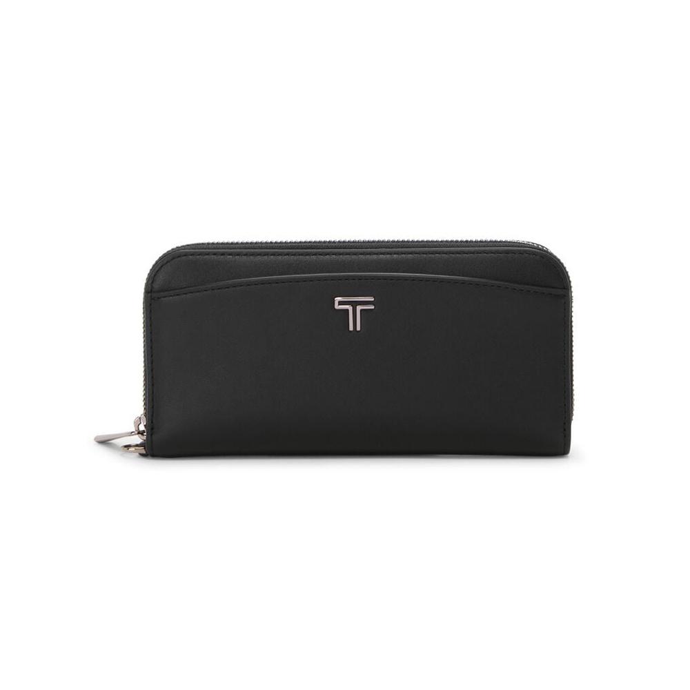 Tumi Belden Slg Zipper Around Continental Wallet Black/Gunmetal_156543T522