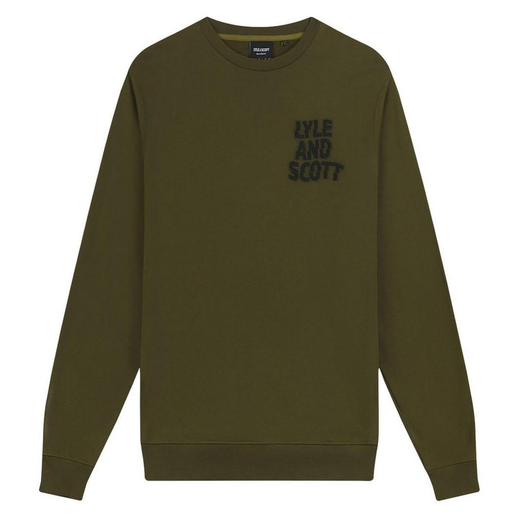 Lyle & Scott Mens Ripple Logo Crew Neck Sweatshirt