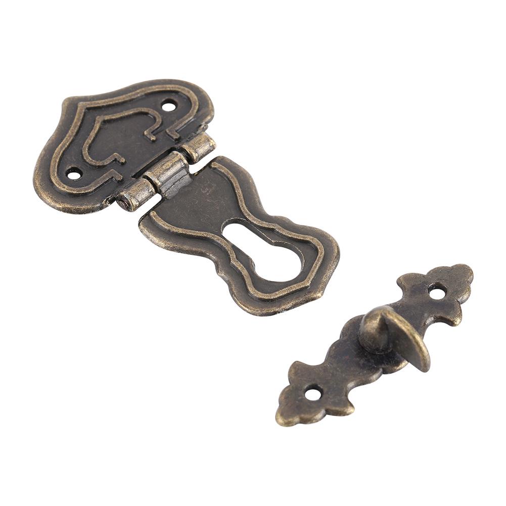 10 Packs Retro Style Bronze Tone Jewelry Case Box Lock Latch Hasp Wooden Box