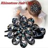 Durable Flexible Hair Claws Hairpins Crystal Flower Rhinestone Hair Clip Dovetail Duckbill Pins