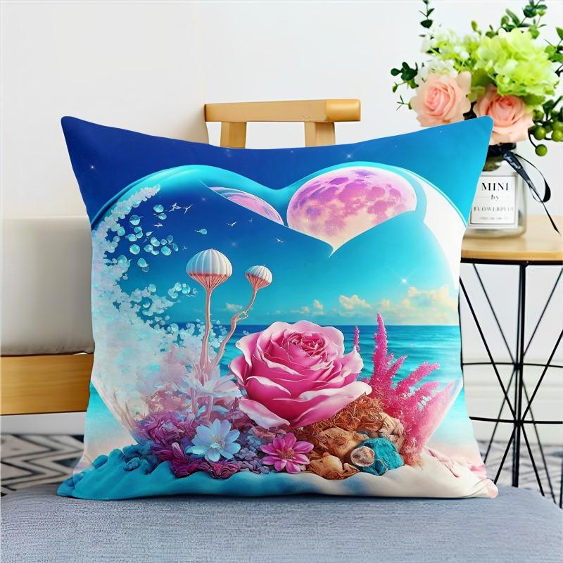 Наволочка с изображением океана и прекрасной любви для украшения общежития, офиса, гостиной, дома