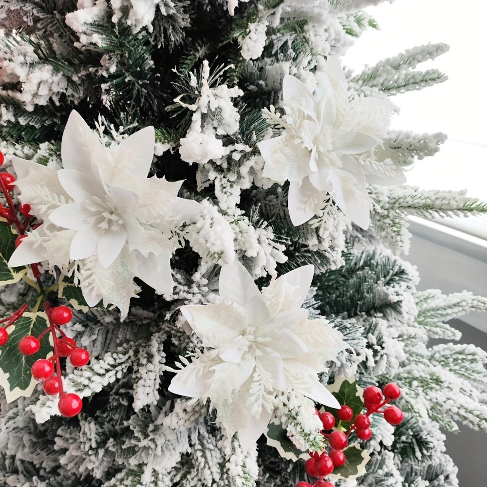 10 шт. 5,12" Разноцветные блестящие елочные украшения - Праздничный полый дизайн, Не требуется питание, Идеально подходят для праздничного декора и домашних акцентов