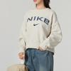 Nike Логотип Уличный Повседневный Спортивный Свитшот с Круглым Вырезом и Длинным Рукавом Женский свитшот Бежевый FV7675104