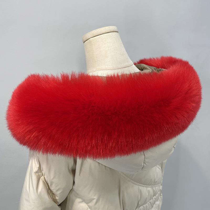 Женский мягкий воротник с запахом шеи, зимние теплые шарфы, женский пушистый шейный платок с воротником из искусственного меха