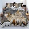 3D Wolf Bedding Set Black White Duvet Cover For Adults Bedroom Luxury Comforter Set Queen King 220x240 Size Aniaml Bed Set