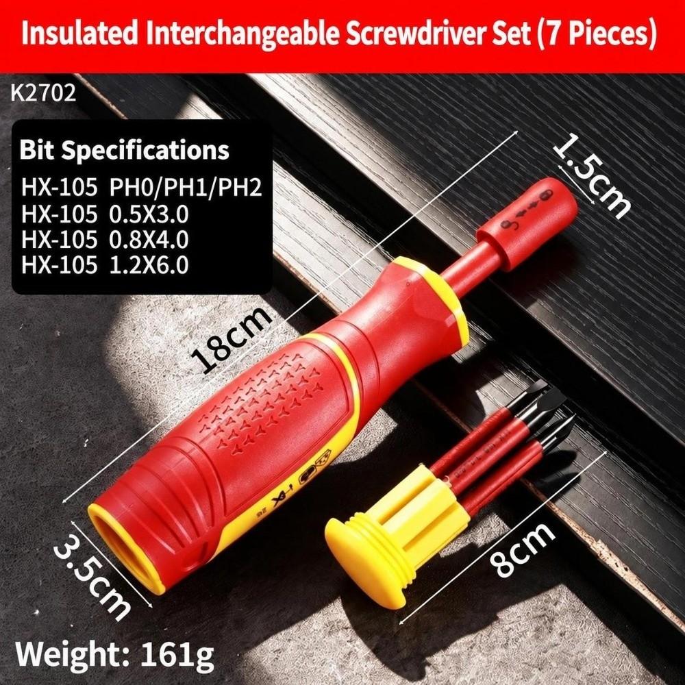 Interchangeable Bits Magnetic Screwdriver Set Magnetic Bit Tip Screwdriver Electrician Tools