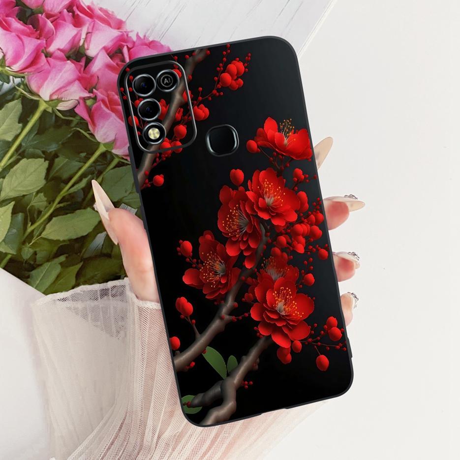 For Infinix Hot 11 Play Case Stylish Butterfly Tree Painted Cover Soft TPU Phone Case For Infinix Hot 10 Play X688C X688B Fundas