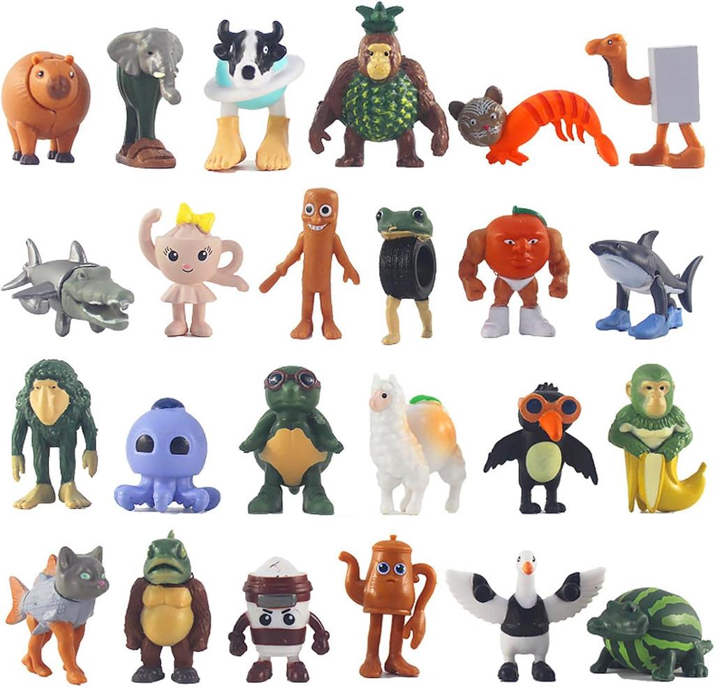 Набор мини фигурок высотой 4 см из итальянских мемов 24 шт Italian brainrot Tralalero Tralala tung sahur