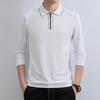 Мужская рубашка поло высокого качества Простая удобная Разные цвета С длинным рукавом Рубашка с лацканами Деловой кэжуал Тренд Мужская одежда