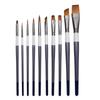 JOWOART 10 шт., студенческие высококачественные нейлоновые щетинки для рисования, деревянные кисти для масляной краски, набор инструментов для рисования акварелью, гуашью, акриловыми масляными кистями