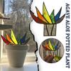 Classic Acrylic Aloe Potted Plant Decoration Garden Ornaments