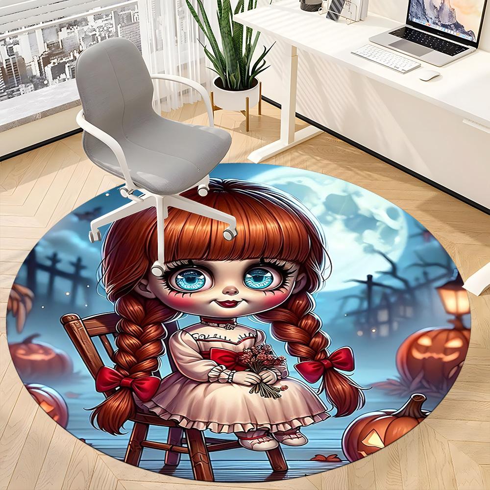 1 шт. Ковер для стула AnnaBelle для офиса, нескользящий, мягкий и удобный, ковер для офиса, игр, легкий круглый коврик для пола