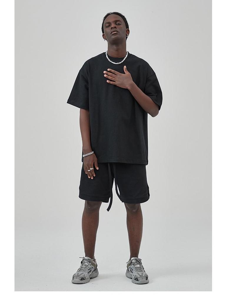 ARTIE Men's 2025 Spring/Summer Heavy T-shirt - Solid Color, Loose Fit, Fashion Brand Short Sleeve