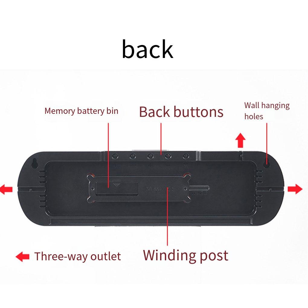 Led Digital Wall Clock Mood Lighting Timing Countdown Alarm Auto Dimmer Displayed Time/date/temperature/week LED Alarm Clock