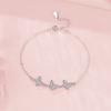 S999 Pure Silver Butterfly Bracelet Female Niche Design Spring and Summer Simplicity Temperament Wild Hand Jewelry