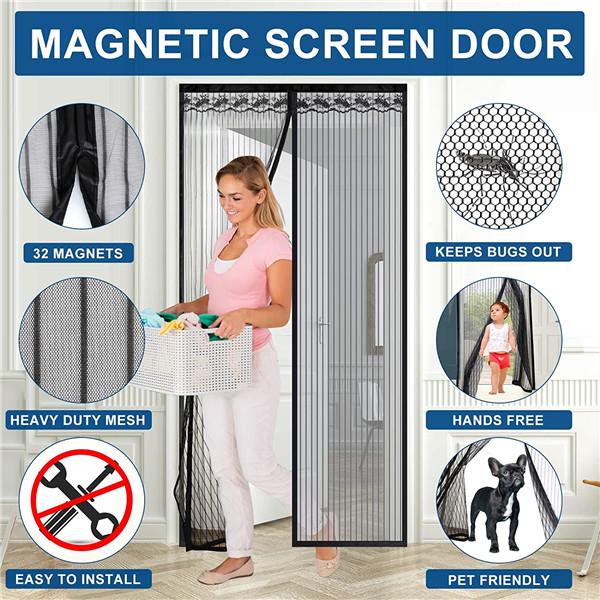 Anti-Mosquito Curtain Door Automatic Closing Mosquito Nets For Doors Magnetic Door From Mosquitos Door Window Screen Insect Net