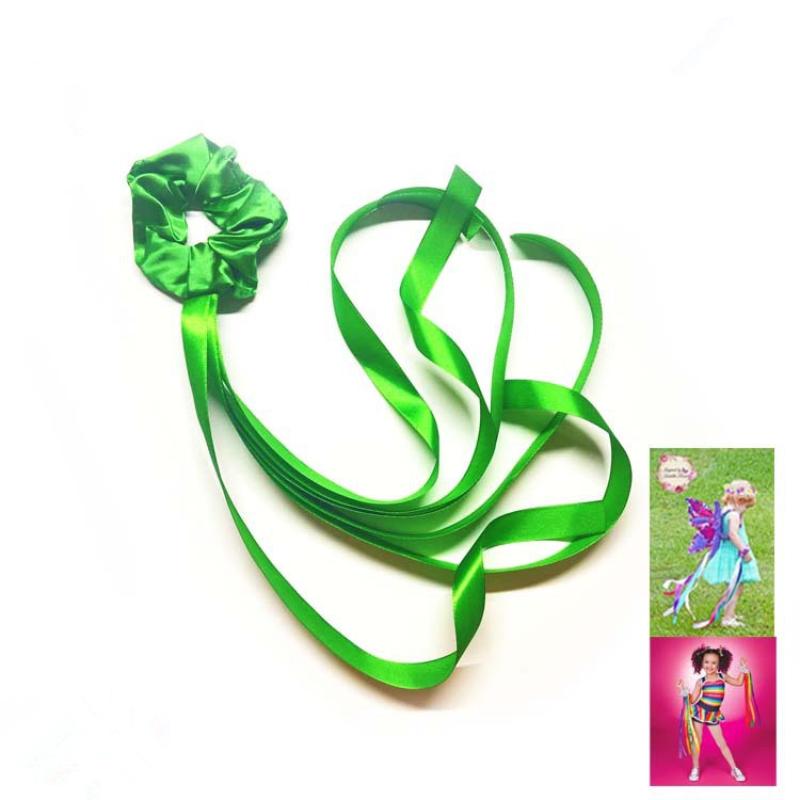 Dance Accessories Polyester Gymnastics Long Ribbon Elastic Rainbow Ribbon Headband Multicolor Wrist Straps Cheerleading