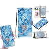 Mystic Blue Abstract Art PU Leather Wallet Phone Case for iPhone,Samsung,Xiaomi Redmi,Motorola,Blackview,Oppo,Huawei,Honor,Google,ZTE,Ulefone,TCL