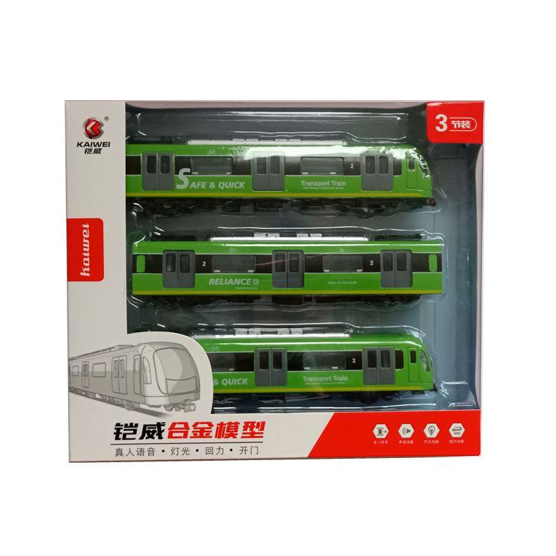 Toy Subway Train Model Model With Openable Doors And Light Effects For Kid Gift