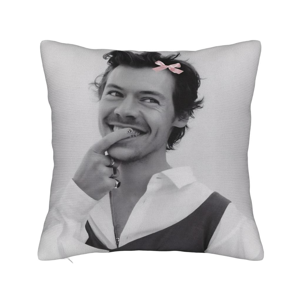 Harrys Styles Singer Pillowcase Soft Polyester Cushion Cover Decorations Pillow Case Cover Seater Zippered cm