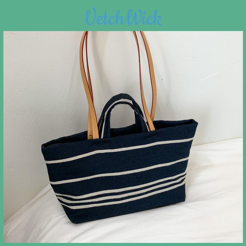 Women Canvas Bag Large Capacity Summer Casual Urban Style With Inner Pockets For Daily