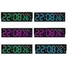 Цифровой будильник с большим светодиодным дисплеем, регулируемой яркостью, питанием от батареек, для дома и спальни, с отображением недельного значения температуры.