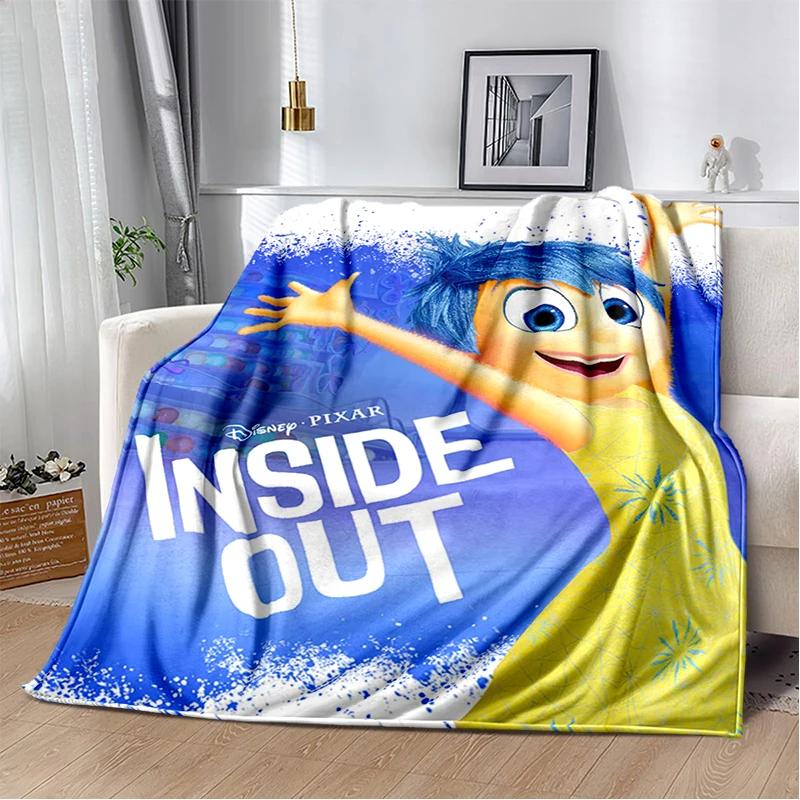 Новое мультяшное одеяло Inside Out Радость Грусть, Мягкое плед-покрывало для дома, спальни, кровати, дивана, пикника, путешествий, Детское