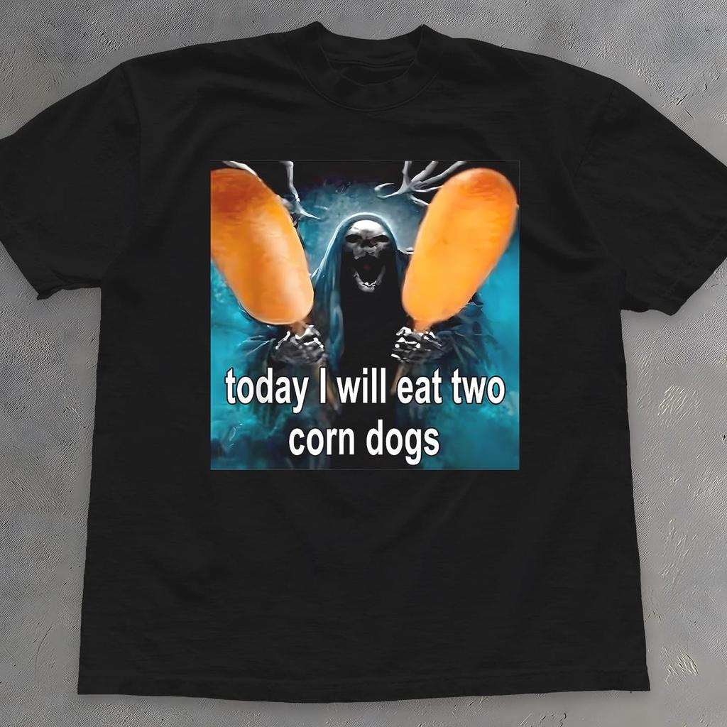 Corn Dog Meme Shirt: Dark Humor Cotton Tee