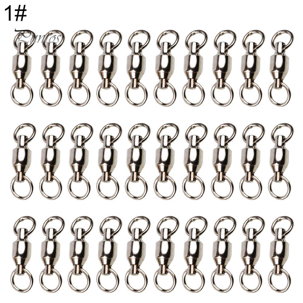 Puntos 30 шт. из нержавеющей стали, вертлюги для рыбалки, шарикоподшипники, роликовые кольца, разъем для крючка