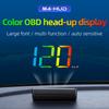 M4 Colorful LED Font OBD HUD Car Head Up Display Meter Digital Windshield Projector Speedometer MPH KMH PRM Water Temp Voltage
