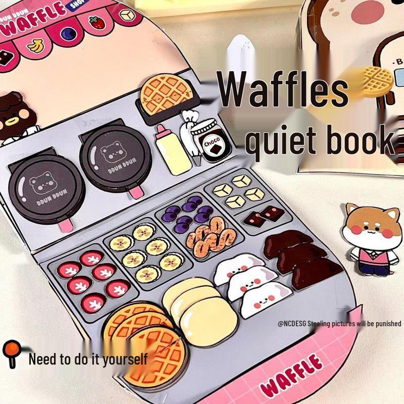 Cartoon Bakery Quiet Book: Handmade DIY Decompression Squeeze Toy for Kids