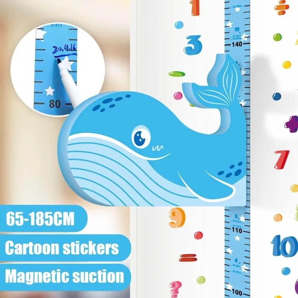 Self-adhesive Height Measuring Ruler Movable Magnetic Wall Sticker for Children