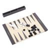 Roll-up Leather Backgammon: Portable Outdoor Travel Game Board | PU Foldable Western Chess Set