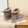 Ladies Shoes Booties Large Size Warm Ankle Elegant With Medium Heels Women's Snow Boots On Promotion Designer Luxury Padded 39