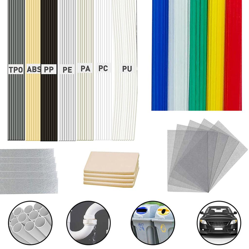 120 шт./компл. Пластиковые сварочные прутки ABS PP PU PE PA PC TPO Пластиковые сварочные прутки