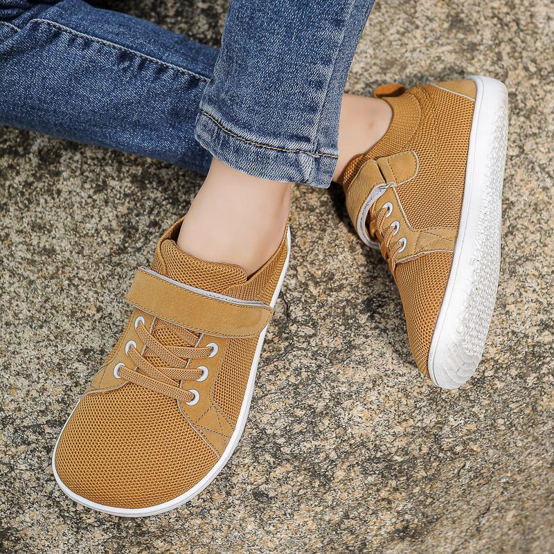 Kids Wide Toe Sports Shoes Breathable Barefoot Walking Shoes Children Elastic Casual Sneakers Outdoor Trainers Non-slip