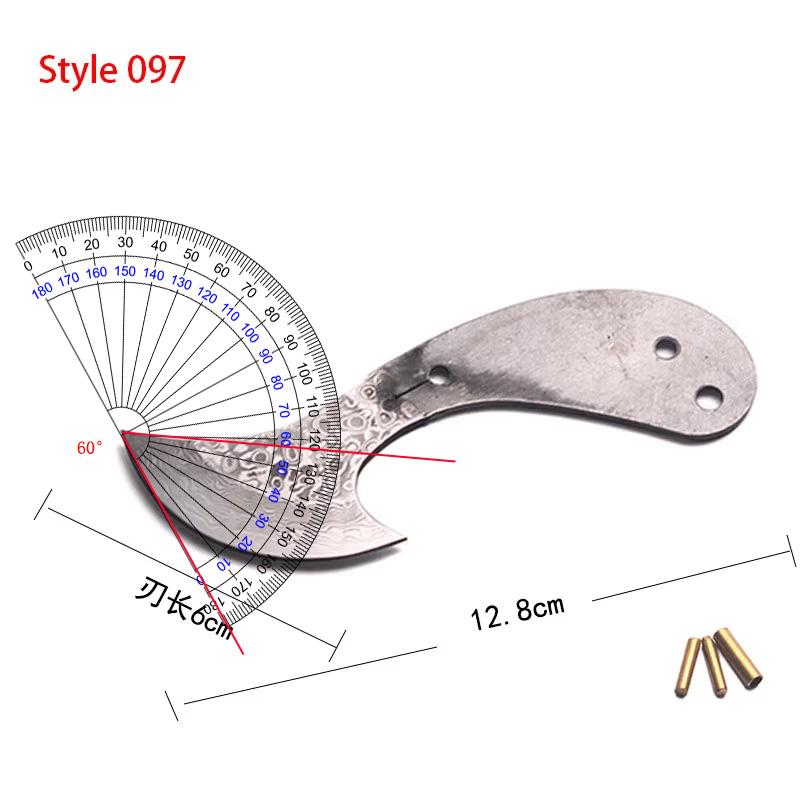 Dropship Axe Blade Fixed Blade Knife Blank Damascus Steel DIY Semi-finished Knife Tool Parts Accessories