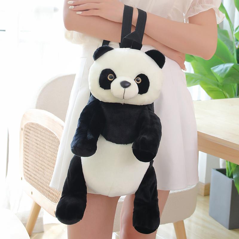 35/45cm Panda Plush Backpack Cartoon Cute Plush Toy Soft Stuffed Animal Shoulder Bag for Kids Girls Birthday Gifts