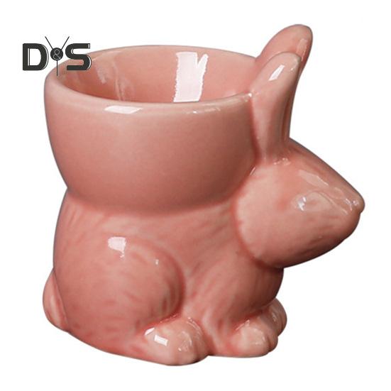 Ceramic Rabbit Egg Cup Bunny Egg Holder Breakfast Table Decor Egg Stand for Soft Boiled Egg Kitchen Utensils Easter Decoration