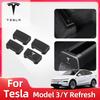 Автомобильная наклейка для Tesla Model 3 Y Juniper Highland 2025 2026 Защитная крышка направляющих салазок сиденья Инструменты Шкив Защита от столкновений Мод