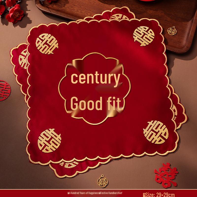 Красный свадебный платок невесты Xi - Набор приданого для женщины