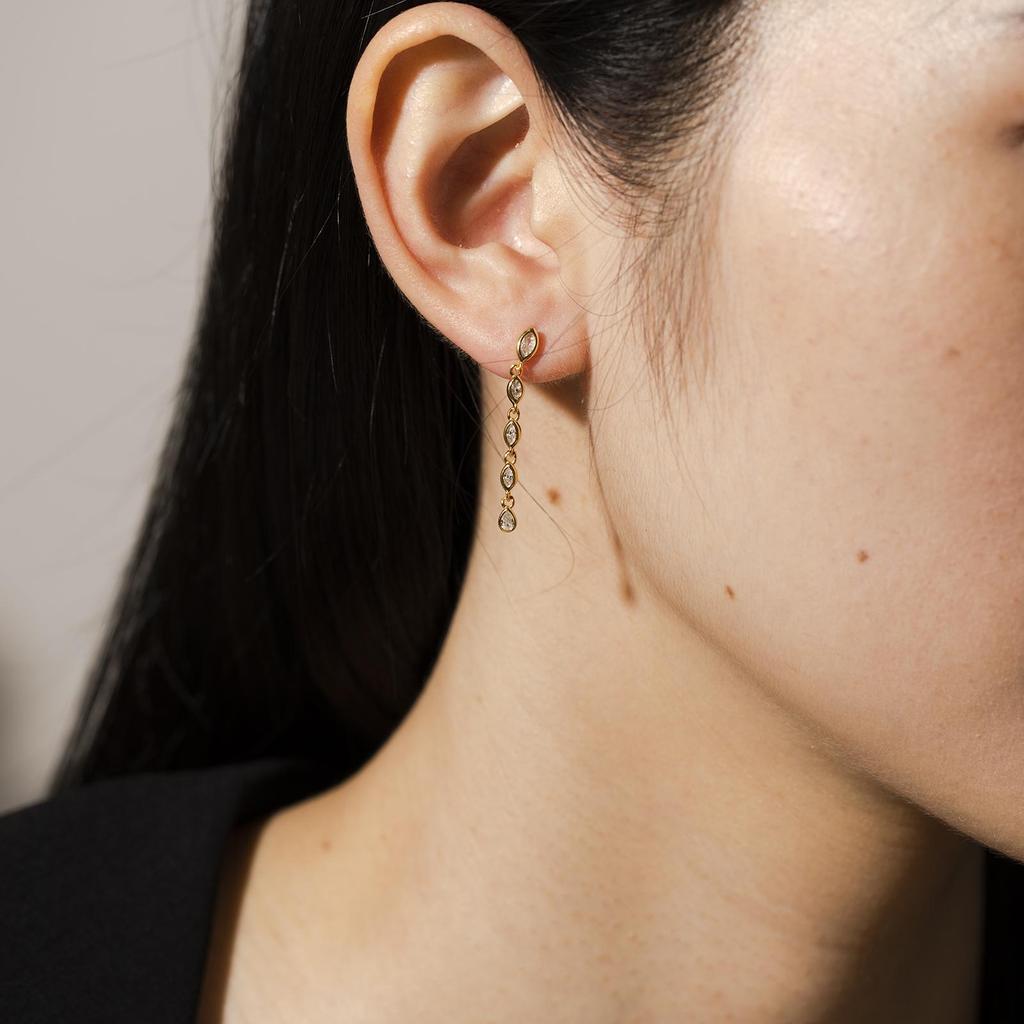 ANDYWEN 100% стерлингового серебра 925 пробы, золотые пряные серьги-цепочки, женские серьги Pendientes, роскошные ювелирные изделия, 2023, клипсы