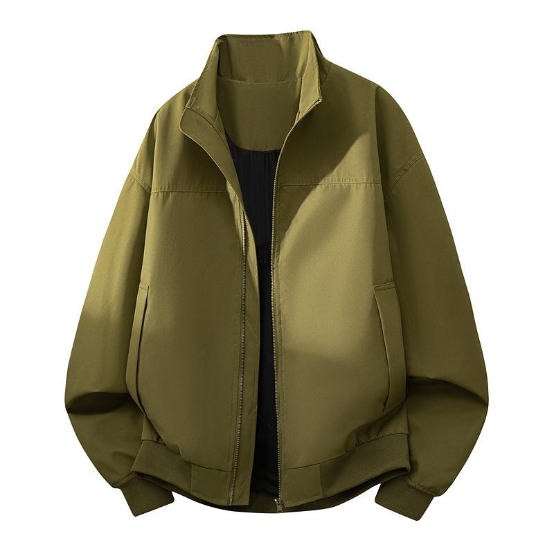 Весенне-осенняя американская куртка в том же стиле, ветрозащитная, с бейсбольным воротником, парная, свободного кроя