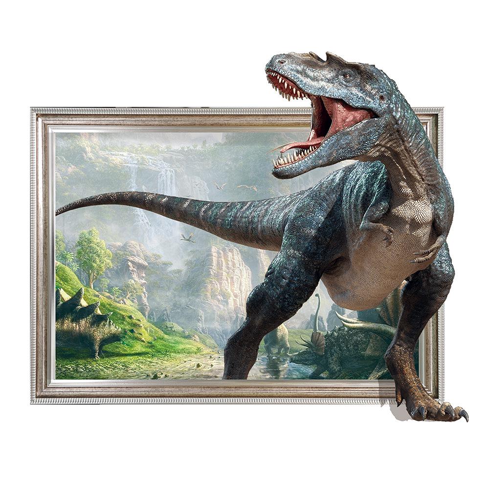 3D наклейки на стену с динозаврами, украшение для дома, плакат с животными, наклейки для детской комнаты