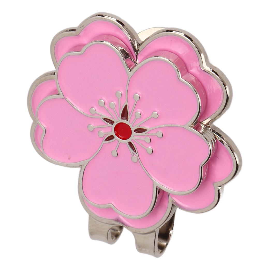 Магнитный маркер для мяча для гольфа Pink Peach Blossom Golf Hat Clip Metal Golf Accessories для любителей гольфа